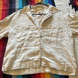 H&M Beige Linen Shirt